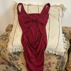 Amazon Women's Mini Dress - Burgundy